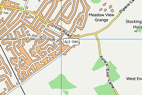 AL5 1HH map - OS VectorMap District (Ordnance Survey) AL5 1HH map - OS VectorMap District (Ordnance Survey)