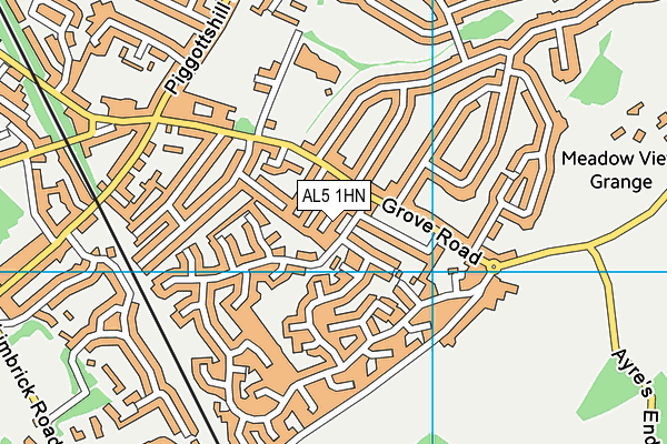 AL5 1HN map - OS VectorMap District (Ordnance Survey) AL5 1HN map - OS VectorMap District (Ordnance Survey)