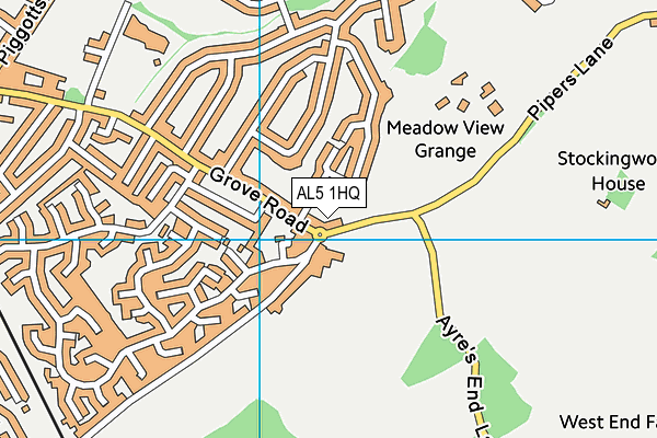 AL5 1HQ map - OS VectorMap District (Ordnance Survey) AL5 1HQ map - OS VectorMap District (Ordnance Survey)