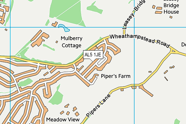 AL5 1JE map - OS VectorMap District (Ordnance Survey) AL5 1JE map - OS VectorMap District (Ordnance Survey)