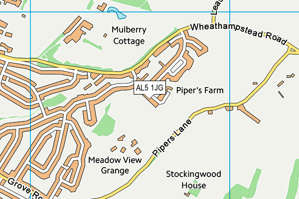 AL5 1JG map - OS VectorMap District (Ordnance Survey) AL5 1JG map - OS VectorMap District (Ordnance Survey)