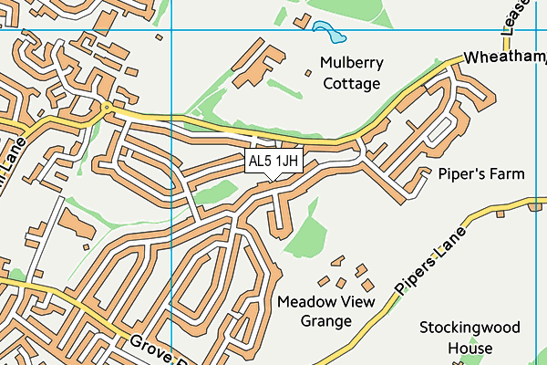 AL5 1JH map - OS VectorMap District (Ordnance Survey) AL5 1JH map - OS VectorMap District (Ordnance Survey)