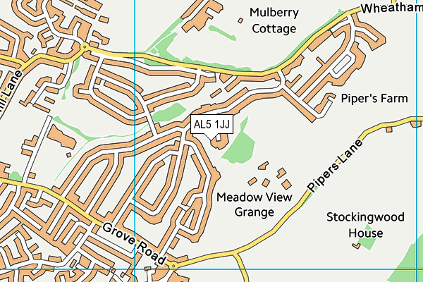 AL5 1JJ map - OS VectorMap District (Ordnance Survey) AL5 1JJ map - OS VectorMap District (Ordnance Survey)
