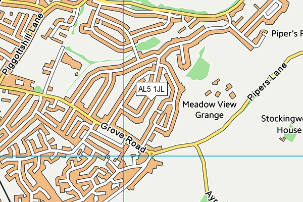 AL5 1JL map - OS VectorMap District (Ordnance Survey) AL5 1JL map - OS VectorMap District (Ordnance Survey)