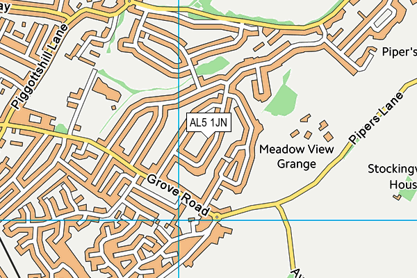 AL5 1JN map - OS VectorMap District (Ordnance Survey) AL5 1JN map - OS VectorMap District (Ordnance Survey)
