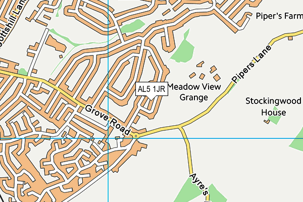 AL5 1JR map - OS VectorMap District (Ordnance Survey) AL5 1JR map - OS VectorMap District (Ordnance Survey)