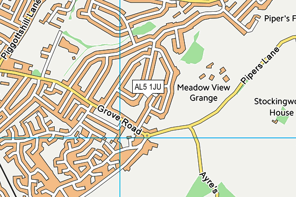 AL5 1JU map - OS VectorMap District (Ordnance Survey) AL5 1JU map - OS VectorMap District (Ordnance Survey)