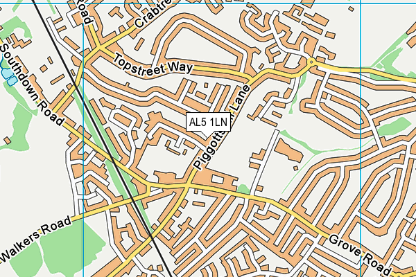 AL5 1LN map - OS VectorMap District (Ordnance Survey) AL5 1LN map - OS VectorMap District (Ordnance Survey)