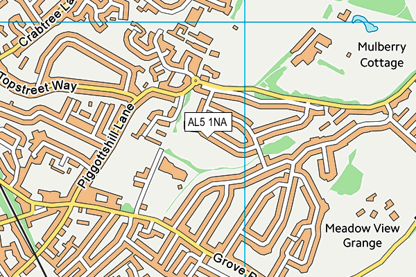 AL5 1NA map - OS VectorMap District (Ordnance Survey) AL5 1NA map - OS VectorMap District (Ordnance Survey)
