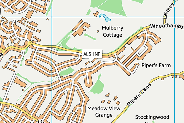 AL5 1NF map - OS VectorMap District (Ordnance Survey) AL5 1NF map - OS VectorMap District (Ordnance Survey)
