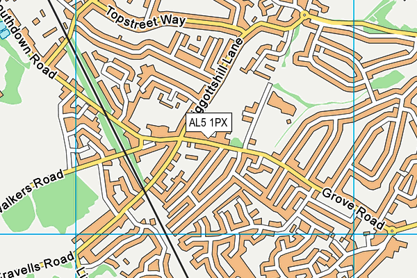AL5 1PX map - OS VectorMap District (Ordnance Survey) AL5 1PX map - OS VectorMap District (Ordnance Survey)