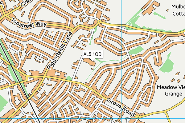 AL5 1QD map - OS VectorMap District (Ordnance Survey) AL5 1QD map - OS VectorMap District (Ordnance Survey)