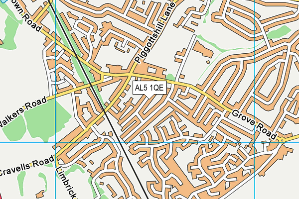 AL5 1QE map - OS VectorMap District (Ordnance Survey) AL5 1QE map - OS VectorMap District (Ordnance Survey)