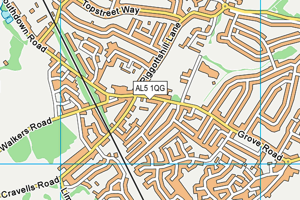 AL5 1QG map - OS VectorMap District (Ordnance Survey) AL5 1QG map - OS VectorMap District (Ordnance Survey)