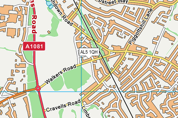 AL5 1QH map - OS VectorMap District (Ordnance Survey) AL5 1QH map - OS VectorMap District (Ordnance Survey)