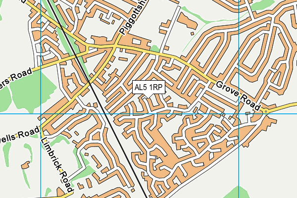 AL5 1RP map - OS VectorMap District (Ordnance Survey) AL5 1RP map - OS VectorMap District (Ordnance Survey)