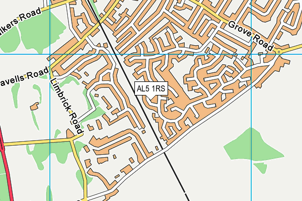 AL5 1RS map - OS VectorMap District (Ordnance Survey) AL5 1RS map - OS VectorMap District (Ordnance Survey)