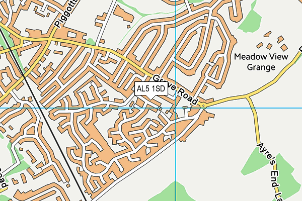 AL5 1SD map - OS VectorMap District (Ordnance Survey) AL5 1SD map - OS VectorMap District (Ordnance Survey)