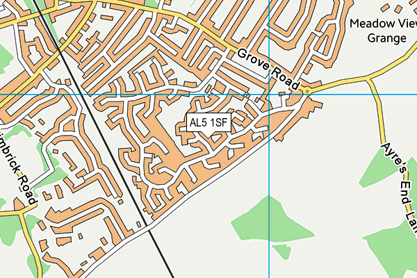 AL5 1SF map - OS VectorMap District (Ordnance Survey) AL5 1SF map - OS VectorMap District (Ordnance Survey)