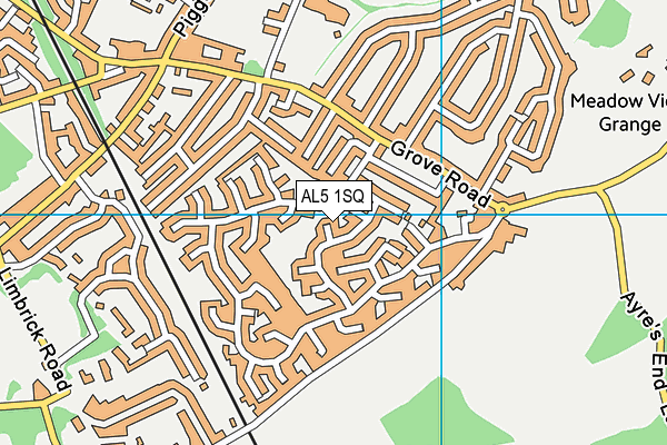 AL5 1SQ map - OS VectorMap District (Ordnance Survey) AL5 1SQ map - OS VectorMap District (Ordnance Survey)