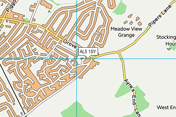 AL5 1SY map - OS VectorMap District (Ordnance Survey) AL5 1SY map - OS VectorMap District (Ordnance Survey)