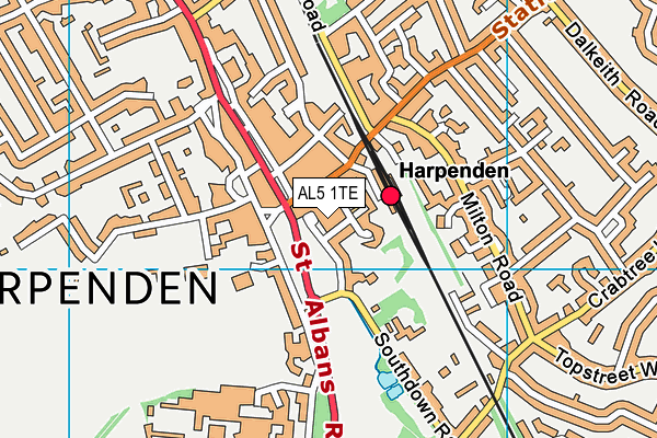 AL5 1TE map - OS VectorMap District (Ordnance Survey) AL5 1TE map - OS VectorMap District (Ordnance Survey)