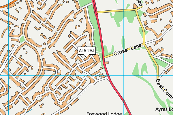 AL5 2AJ map - OS VectorMap District (Ordnance Survey) AL5 2AJ map - OS VectorMap District (Ordnance Survey)