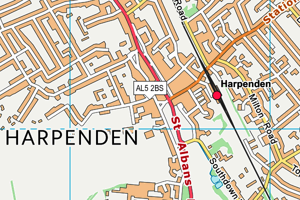 AL5 2BS map - OS VectorMap District (Ordnance Survey) AL5 2BS map - OS VectorMap District (Ordnance Survey)