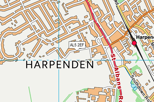 AL5 2EF map - OS VectorMap District (Ordnance Survey) AL5 2EF map - OS VectorMap District (Ordnance Survey)