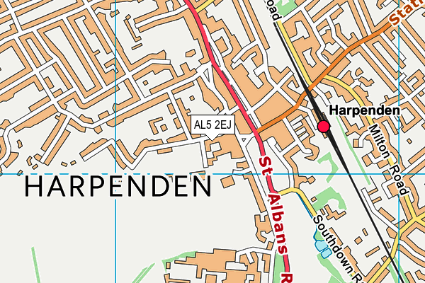 AL5 2EJ map - OS VectorMap District (Ordnance Survey) AL5 2EJ map - OS VectorMap District (Ordnance Survey)