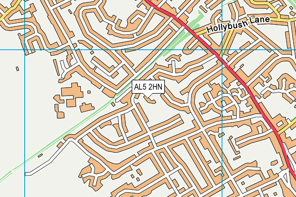 AL5 2HN map - OS VectorMap District (Ordnance Survey) AL5 2HN map - OS VectorMap District (Ordnance Survey)