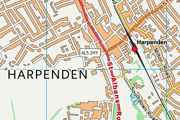 AL5 2HY map - OS VectorMap District (Ordnance Survey) AL5 2HY map - OS VectorMap District (Ordnance Survey)