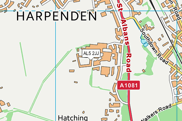 AL5 2JJ map - OS VectorMap District (Ordnance Survey) AL5 2JJ map - OS VectorMap District (Ordnance Survey)