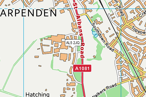 AL5 2JQ map - OS VectorMap District (Ordnance Survey) AL5 2JQ map - OS VectorMap District (Ordnance Survey)