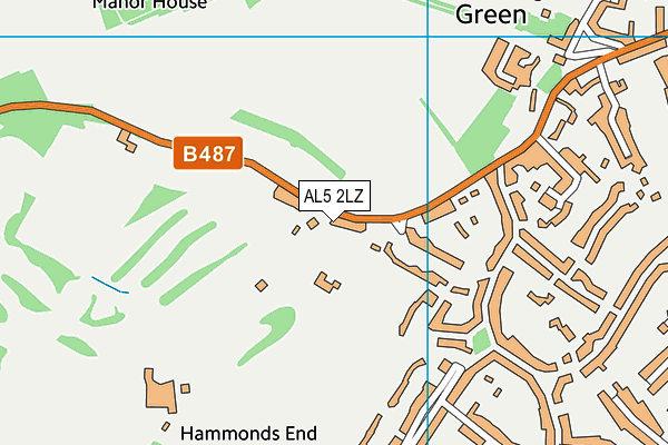 AL5 2LZ map - OS VectorMap District (Ordnance Survey) AL5 2LZ map - OS VectorMap District (Ordnance Survey)