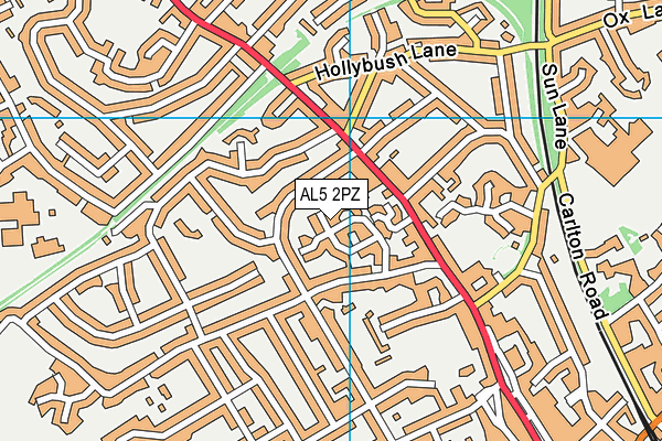AL5 2PZ map - OS VectorMap District (Ordnance Survey) AL5 2PZ map - OS VectorMap District (Ordnance Survey)