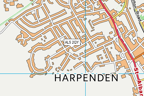 AL5 2QY map - OS VectorMap District (Ordnance Survey) AL5 2QY map - OS VectorMap District (Ordnance Survey)
