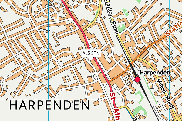 AL5 2TN map - OS VectorMap District (Ordnance Survey) AL5 2TN map - OS VectorMap District (Ordnance Survey)