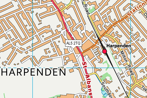 AL5 2TQ map - OS VectorMap District (Ordnance Survey) AL5 2TQ map - OS VectorMap District (Ordnance Survey)