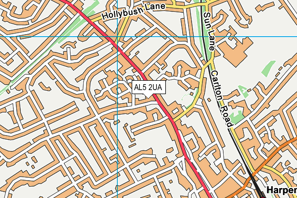 AL5 2UA map - OS VectorMap District (Ordnance Survey) AL5 2UA map - OS VectorMap District (Ordnance Survey)