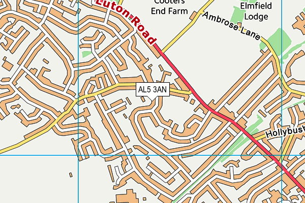 AL5 3AN map - OS VectorMap District (Ordnance Survey) AL5 3AN map - OS VectorMap District (Ordnance Survey)