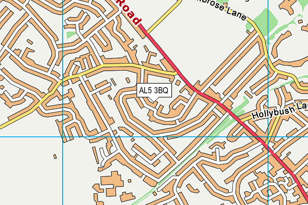 AL5 3BQ map - OS VectorMap District (Ordnance Survey) AL5 3BQ map - OS VectorMap District (Ordnance Survey)