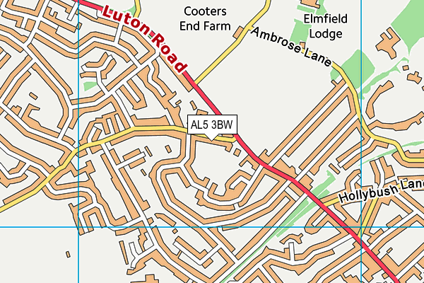 AL5 3BW map - OS VectorMap District (Ordnance Survey)