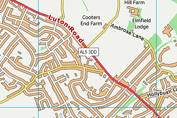 AL5 3DD map - OS VectorMap District (Ordnance Survey) AL5 3DD map - OS VectorMap District (Ordnance Survey)