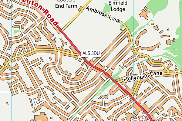 AL5 3DU map - OS VectorMap District (Ordnance Survey) AL5 3DU map - OS VectorMap District (Ordnance Survey)