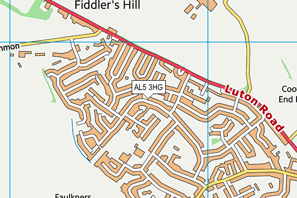 AL5 3HG map - OS VectorMap District (Ordnance Survey) AL5 3HG map - OS VectorMap District (Ordnance Survey)