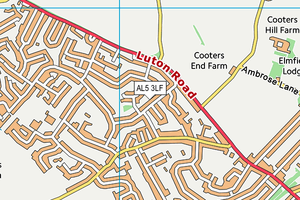 AL5 3LF map - OS VectorMap District (Ordnance Survey) AL5 3LF map - OS VectorMap District (Ordnance Survey)