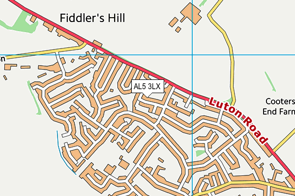 AL5 3LX map - OS VectorMap District (Ordnance Survey) AL5 3LX map - OS VectorMap District (Ordnance Survey)
