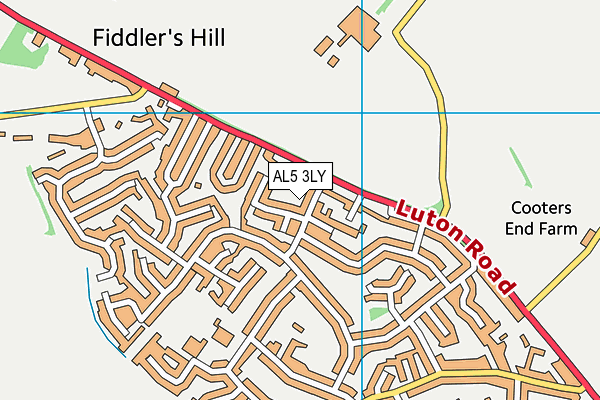 AL5 3LY map - OS VectorMap District (Ordnance Survey) AL5 3LY map - OS VectorMap District (Ordnance Survey)