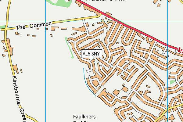 AL5 3NY map - OS VectorMap District (Ordnance Survey)